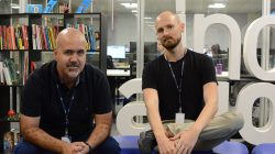 Jeferson Castilhos e Jaison Niehues, fundadores da 1Doc, govtech de SC.