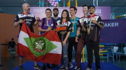 Equipe Spark, da Escola S de Criciúma, vice-campeã da F1 in Schools. Foto: Edilson Dantas