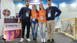 Bruno Rodrigues (fundador e diretor de expansão), Júlia Vidigal Munhoz (diretora de marketing), Laís Bradacz Lopes (CEO) e Ricardo Araujo (CTO) . Foto: divulgação.