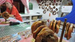 Barraca para venda de Pretzel em Blumenau. Foto: Ana Paula Dahlke