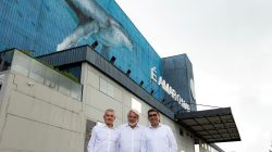 avide Breviglieri, Chairman do Grupo OKEAN, Nercio Fernandes, sócio-fundador do Grupo OKEAN e Roberto Paião, CEO do Grupo OKEAN