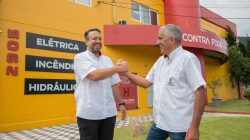 Fundador da Contra Fogo, Pablo Phaholo Borges de Faria e o sócio-diretor da unidade em Itajaí, Edimar Otoni Caldeira. Foto: Acioni Cassaniga