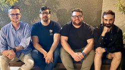 Da esquerda para direita, Jonathan Vaz (CSO), Matheus Piffer (CTO), Paulo Eduardo Bardini (CEO) e Felipe Lobo (CPO).