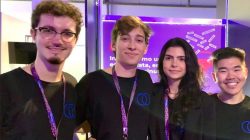 Everton Marcelino Junior (CTO), Gabriel Coutinho de Amarante (CEO), Laura Scalabrin Coutinho (CMO) e Pedro Uchida (Líder de Finanças). Foto: divulgação.