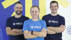 Everton Porath, Lenilson Porath e Fernando Salla, sócios da Effecti. Foto: divulgação